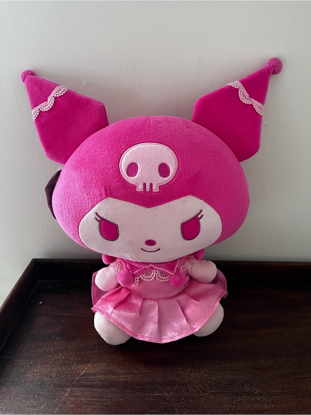 Pink on Pink Sanrio Kuromi Character Plush Toy - Cute Skull Bunny Plush